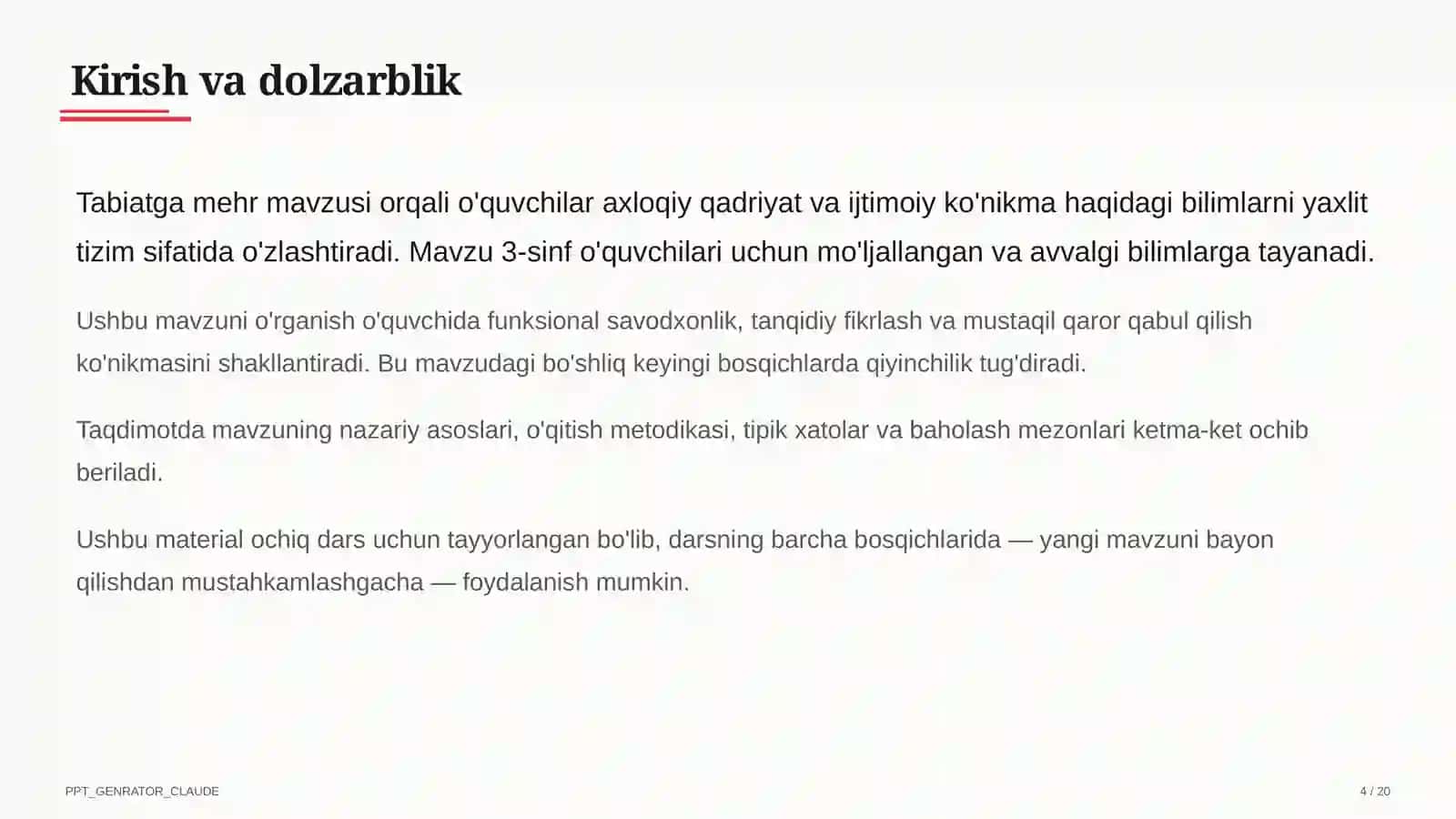 Tabiatga mehr (3-sinf) 4