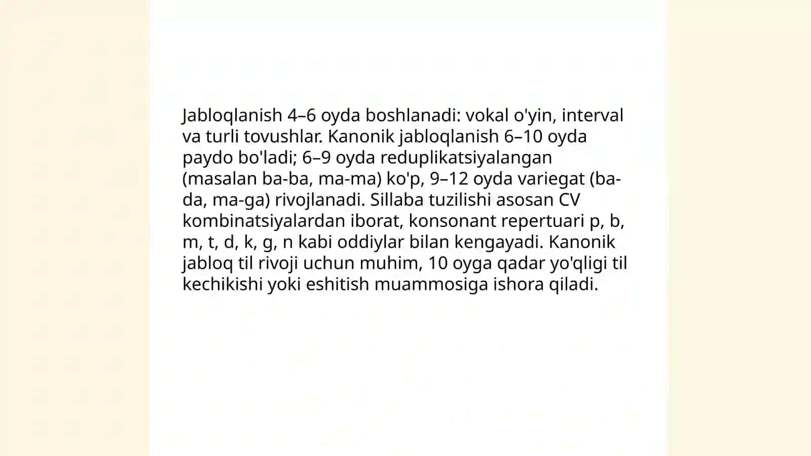 Godaklik davrida bolalar nutqida qanday o'zgarishlar sodir bo'ladi 4