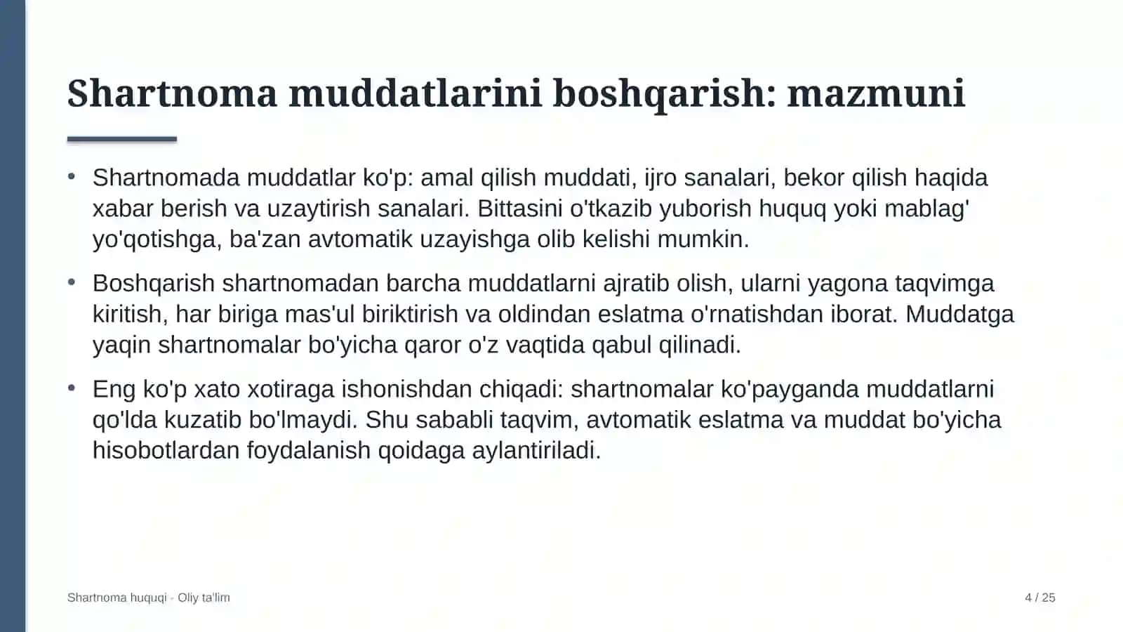 Tikuvchilik atelyelarida shartnoma muddatlarini boshqarish 4