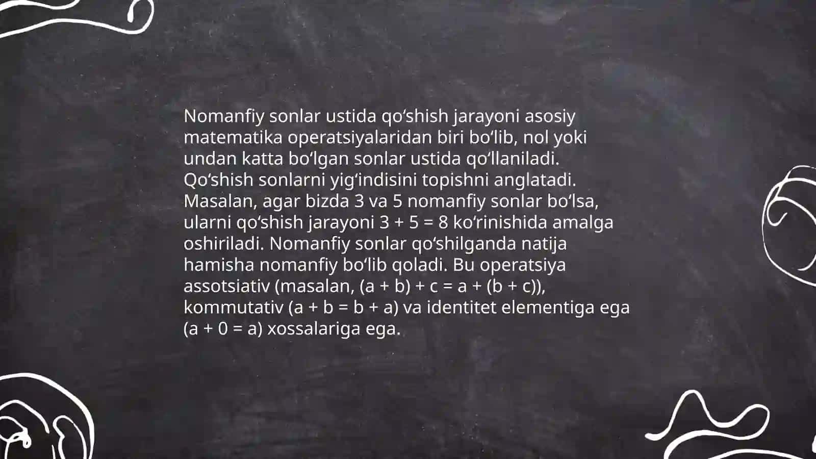 Nomanfiy sonlar ustida arifmetik amallarni órgatish metodikasi 4