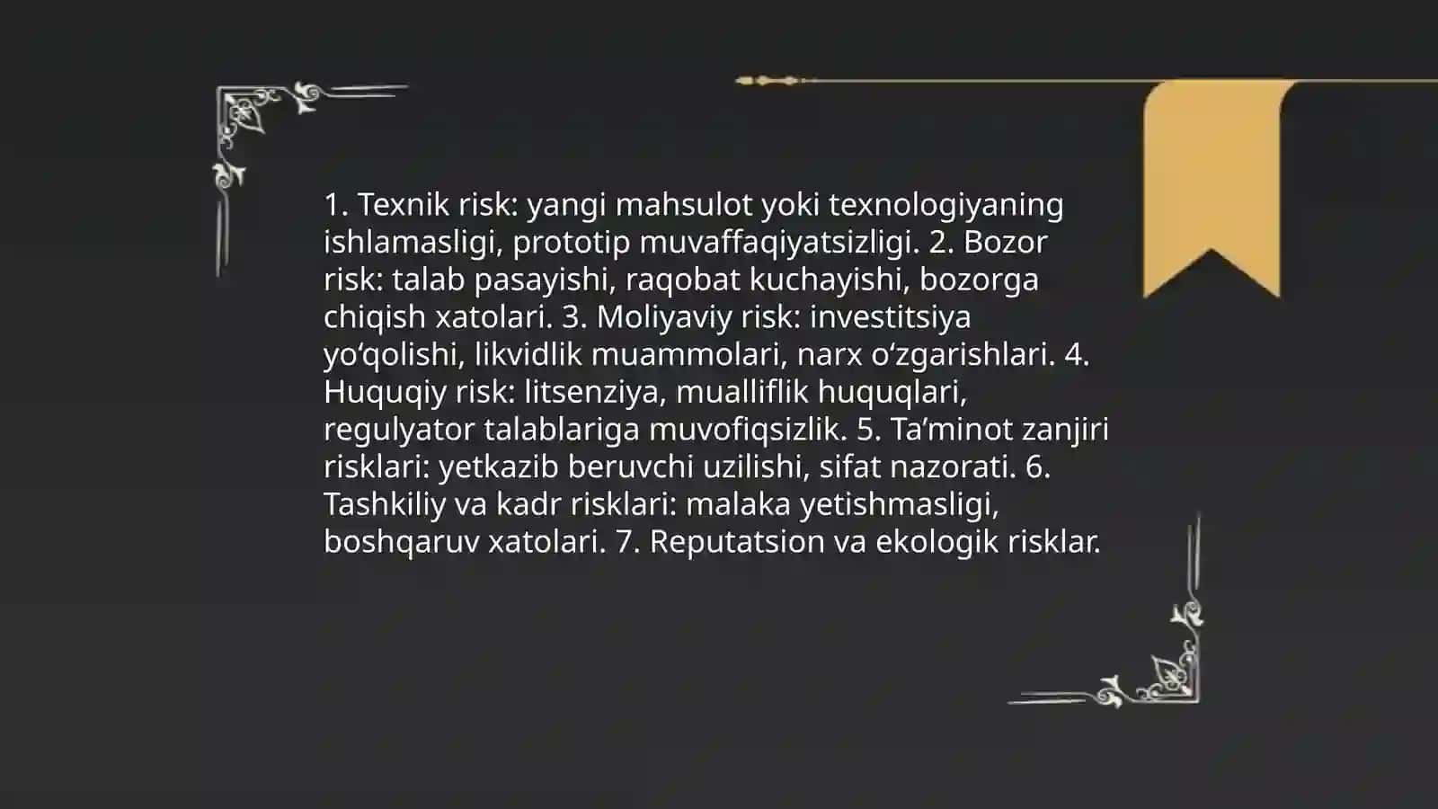 Innovatsion risk va uni baholash 4