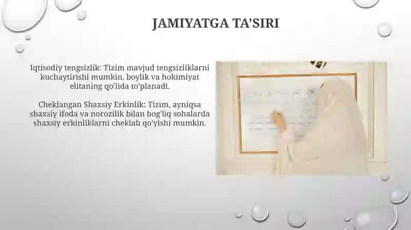 "Tabiyat-jamiyat" tizmi evalutsiyasi va uning oqibatlari 4