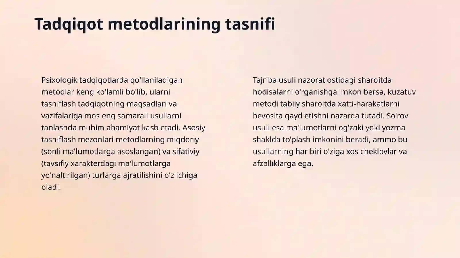 Psixologiya fani ilmiy tadqiqot metodlari haqida umumiy tushuncha 4