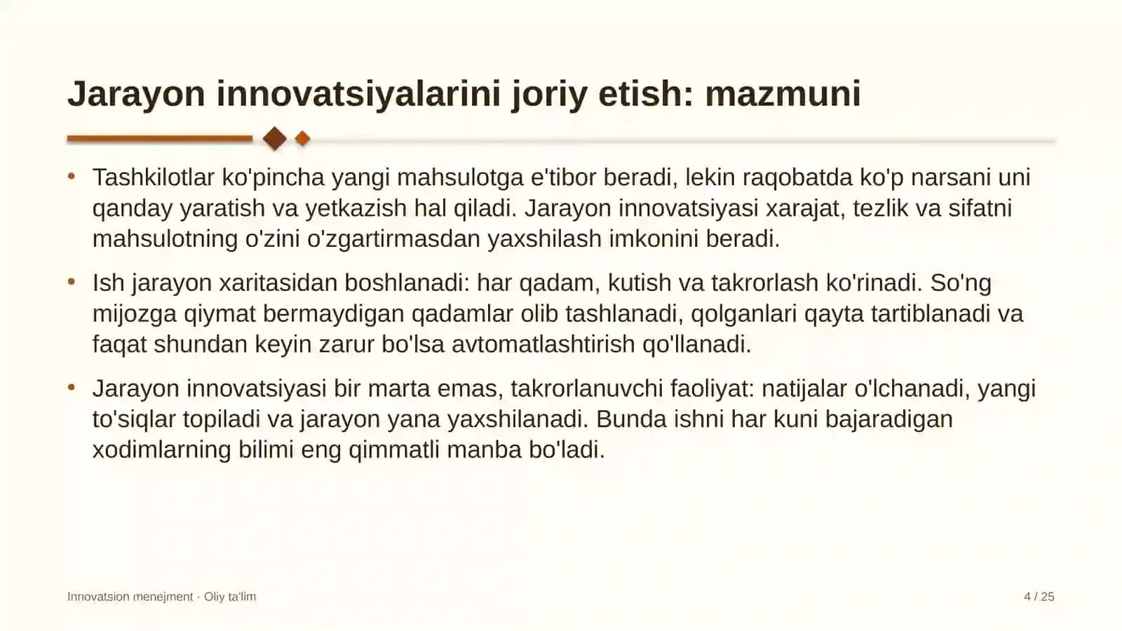 bolalar o'yin markazlarida jarayon innovatsiyalarini joriy etish 8382 4