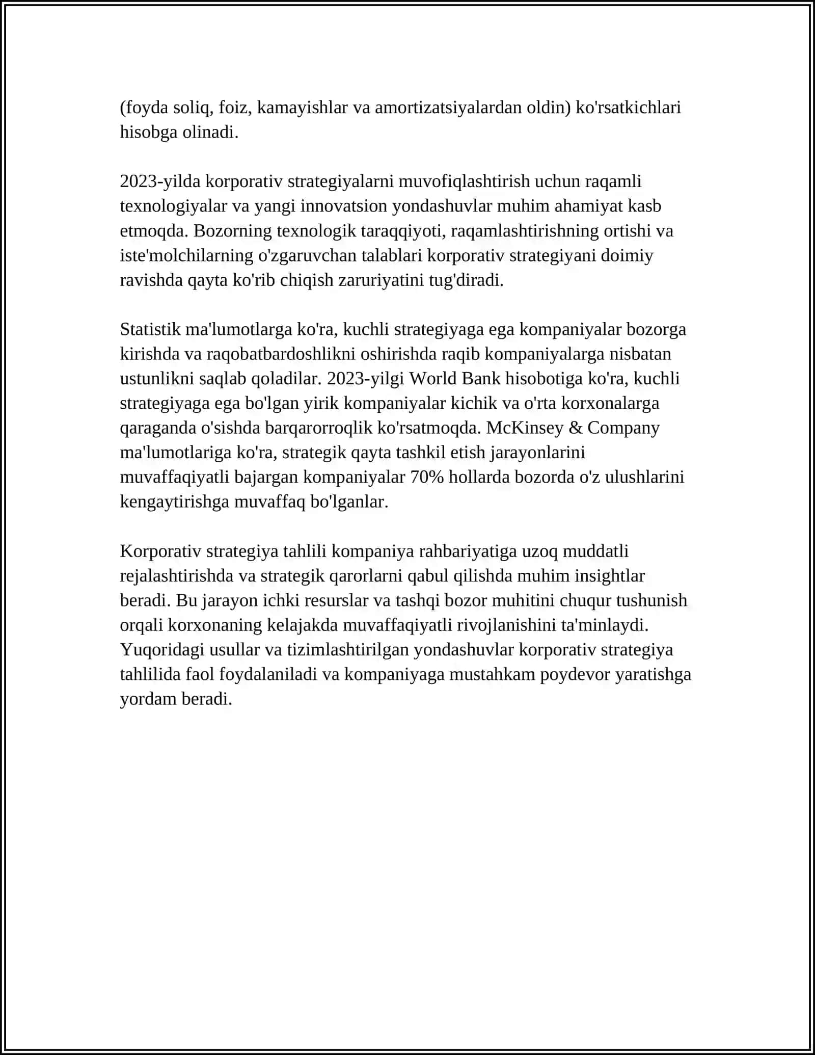Korporativ strategiya tahlili 4