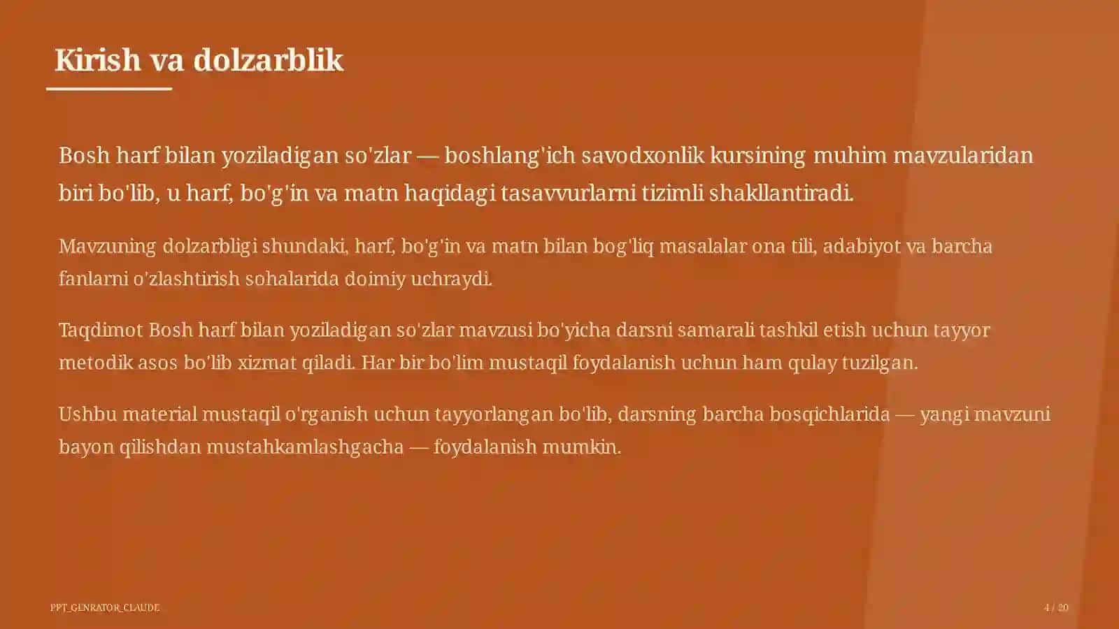 Bosh harf bilan yoziladigan so'zlar (2-sinf) 4
