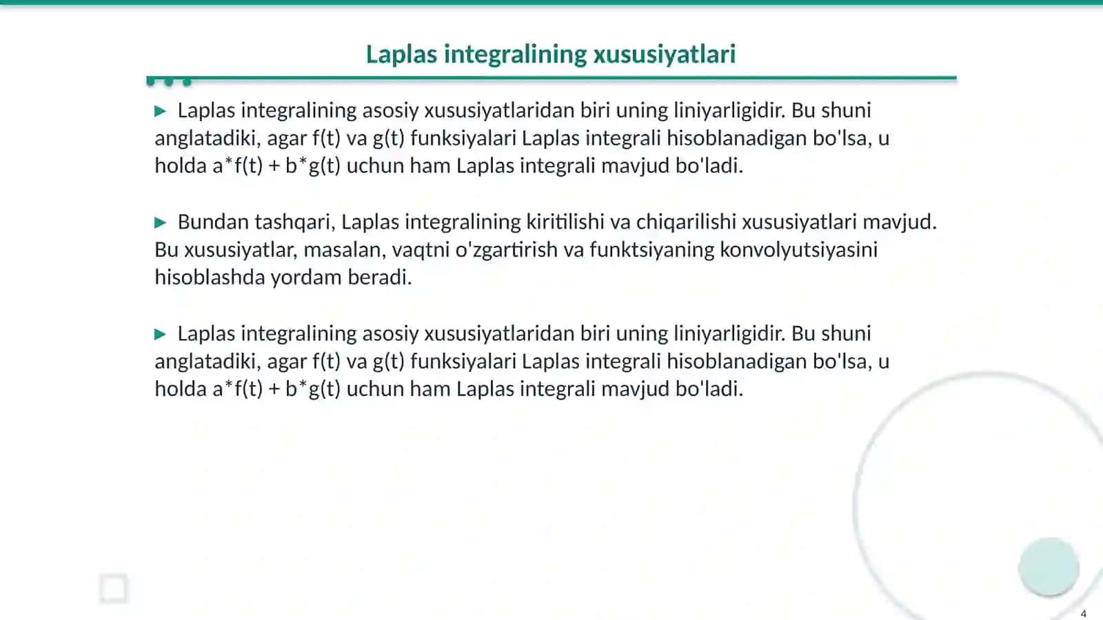 Laplas integrali va uni hisoblash 4