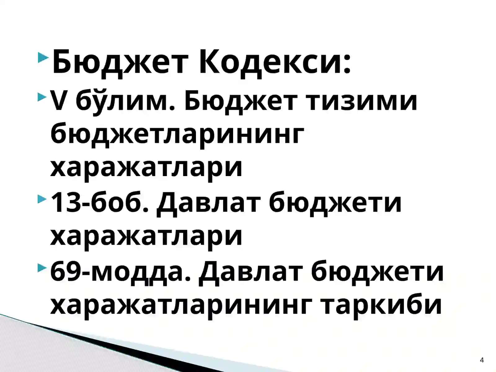 Давлатбюджетининг харажатлари 4