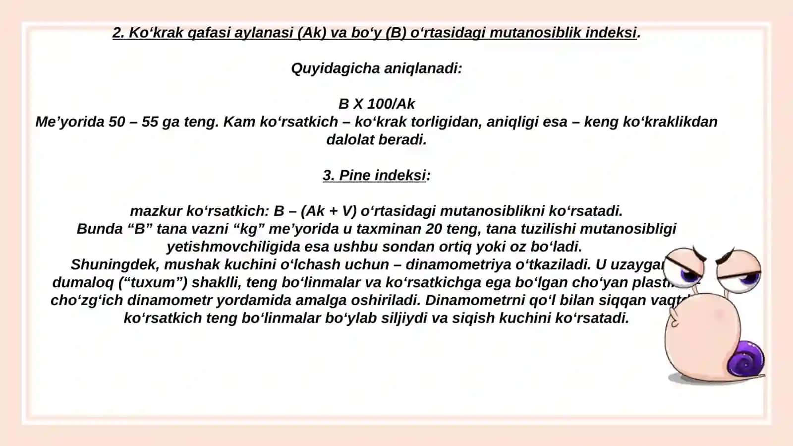 Antropometriya. Antropometriya formulalari 4