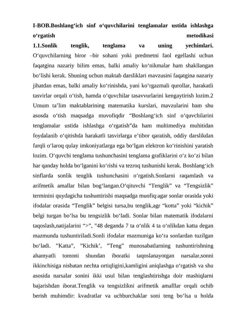 TENGLAMALAR MAVZUSINI O‘QITISHDA PEDAGOGIK TEXNOLOGIYALARDAN FOYDALANISHNING SAMARALI OMILLARI 4