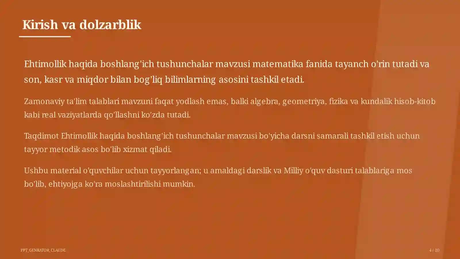 Ehtimollik haqida boshlang'ich tushunchalar (6-sinf) 4