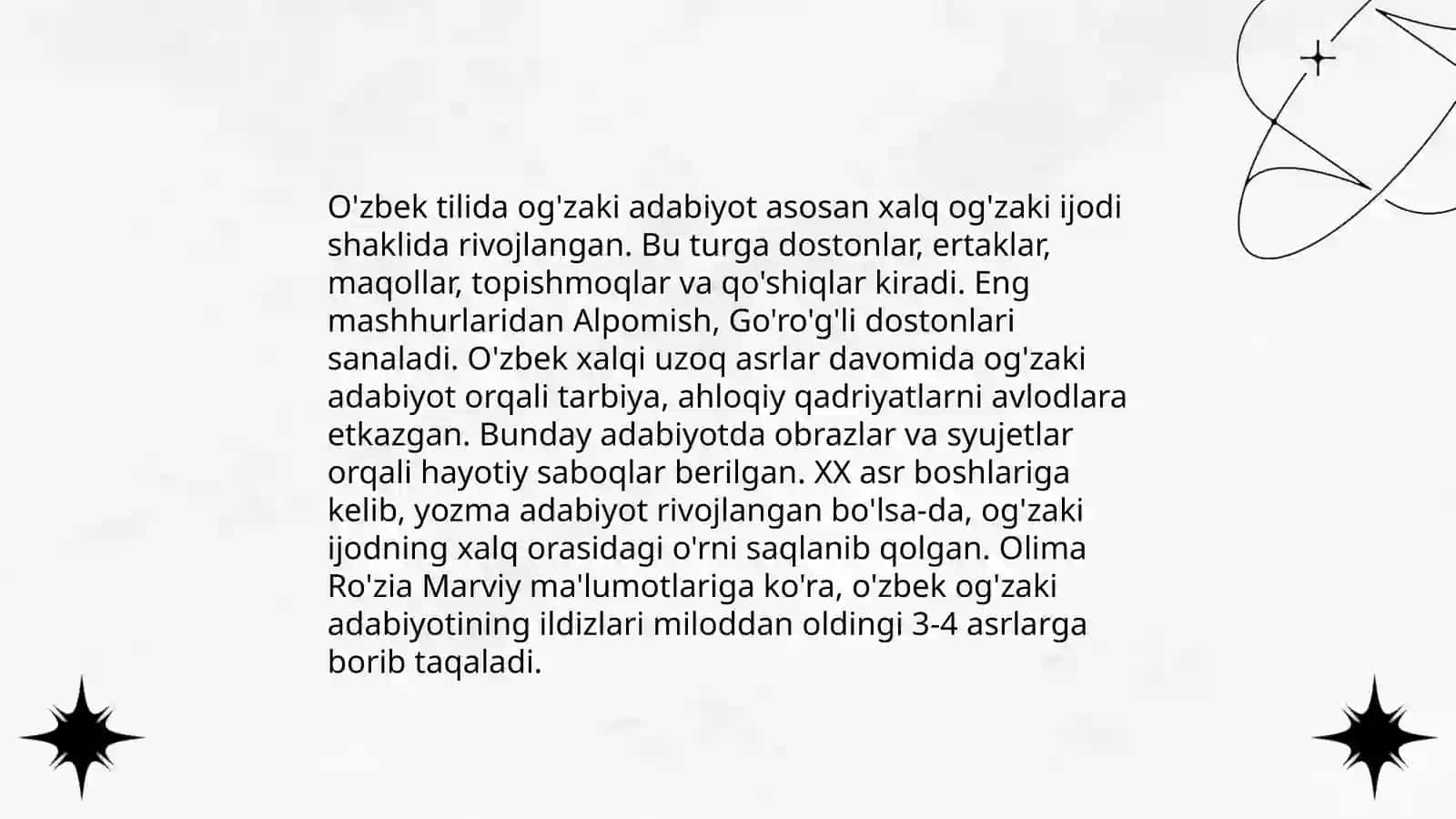 Nutq madaniyati (til odobi) masalalari aks etgan maqol, matal, topishmoq va rivoyatlar ustida ishlash 4