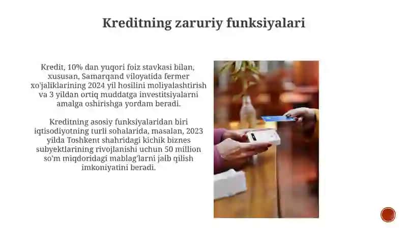 Kreditning zarurligi funksiyalari turlari va shakllari 4