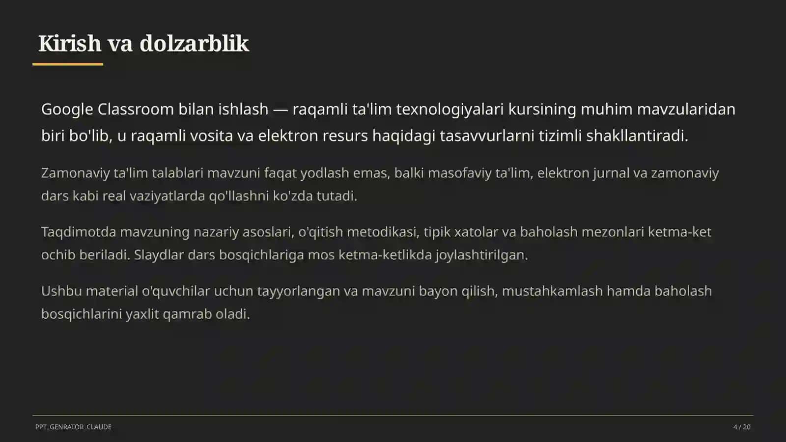 Google Classroom bilan ishlash 4