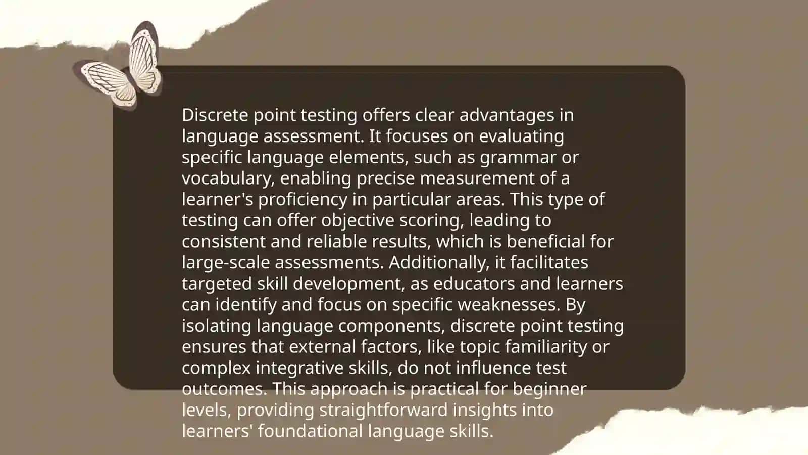 Descrete point VS integrative testing 4
