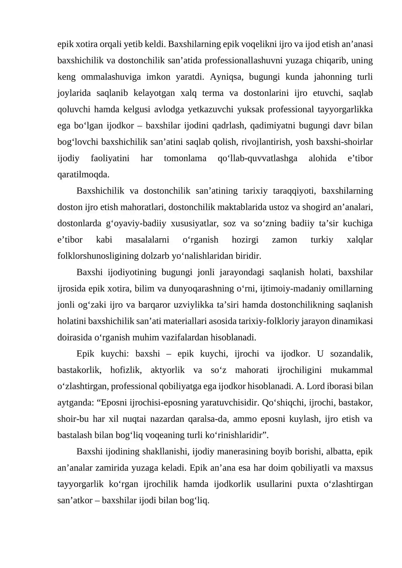 POETIK AN'ANA VA IZDOSHLIK. XAMSANAVISLIK (DOSTONCHILIK) AN'ANASI. MUSAMMAT JANRIGA MANSUB ASARLAR TAHLILIDA AN'ANAVIYLIK. POETIK TIMOSLLARNING AN'ANAVIYLIGI VA ULARNING TAHLILI. 4