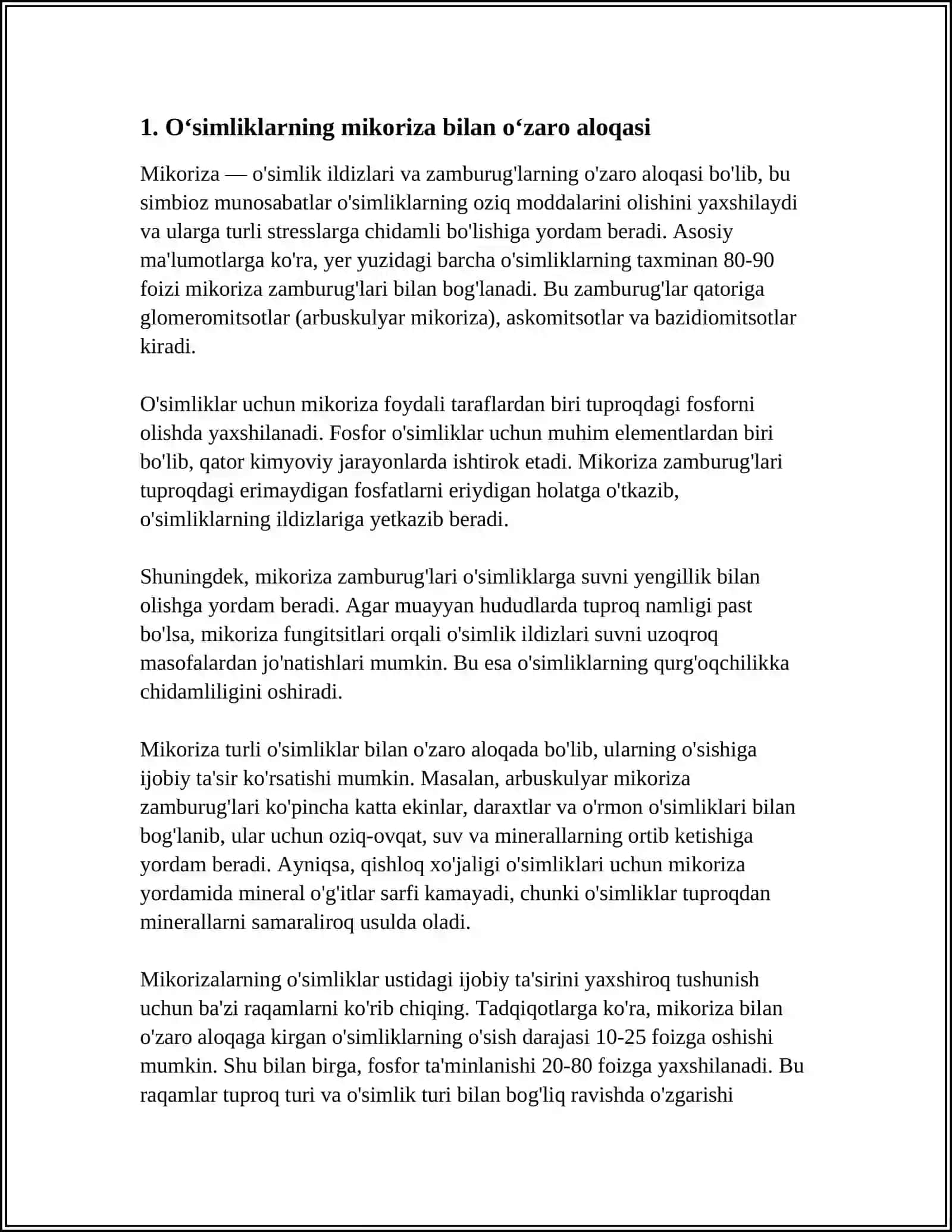 OʻSIMLIK VA MIKROORGANIZMLARNING OʻZARO MUNOSABATI 4