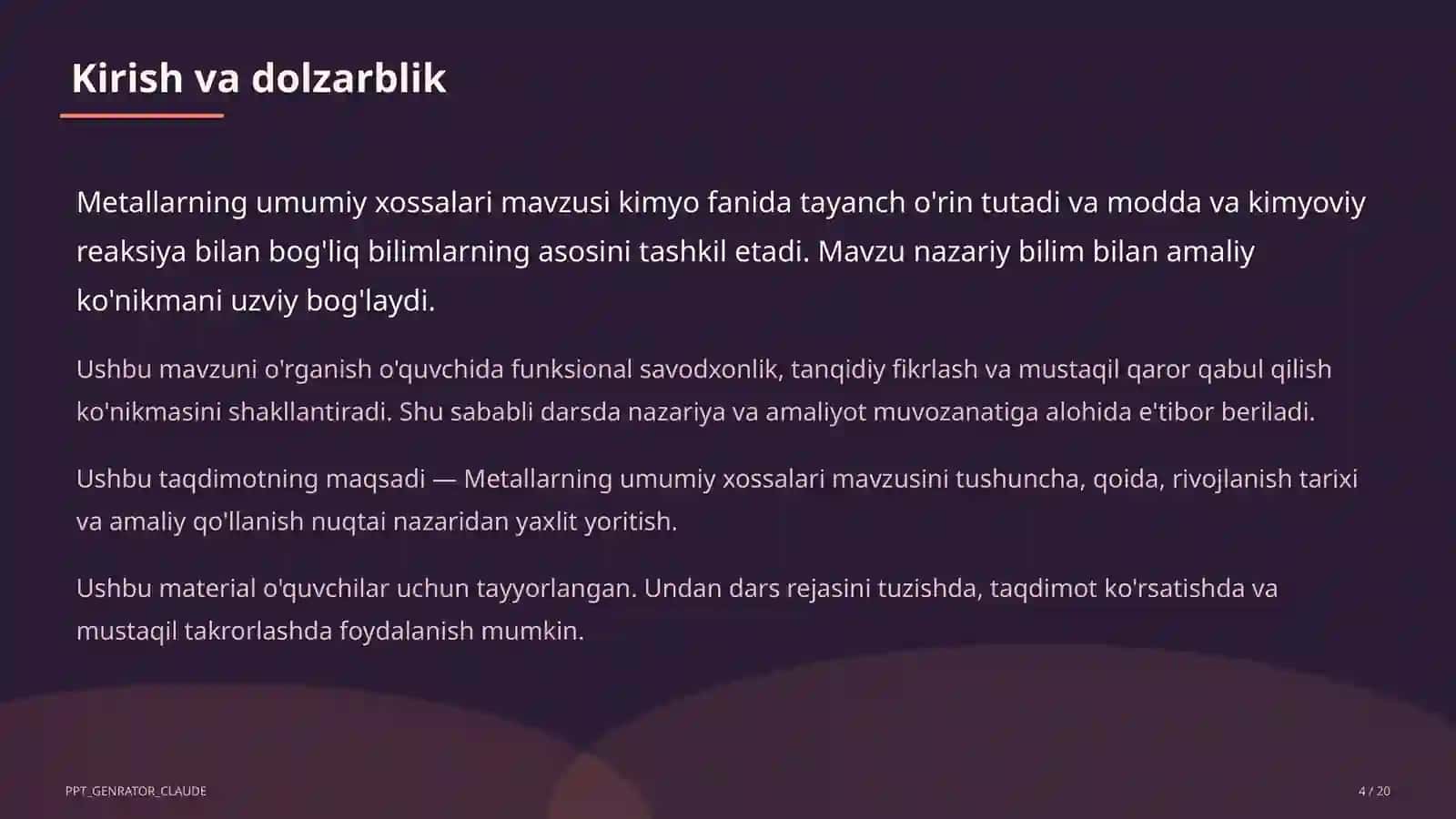 Metallarning umumiy xossalari (9-sinf) 4