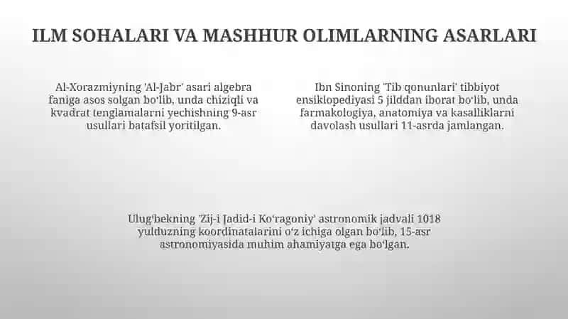 Oʻrta Osiyoda yashab oʻtgan allomalar 4