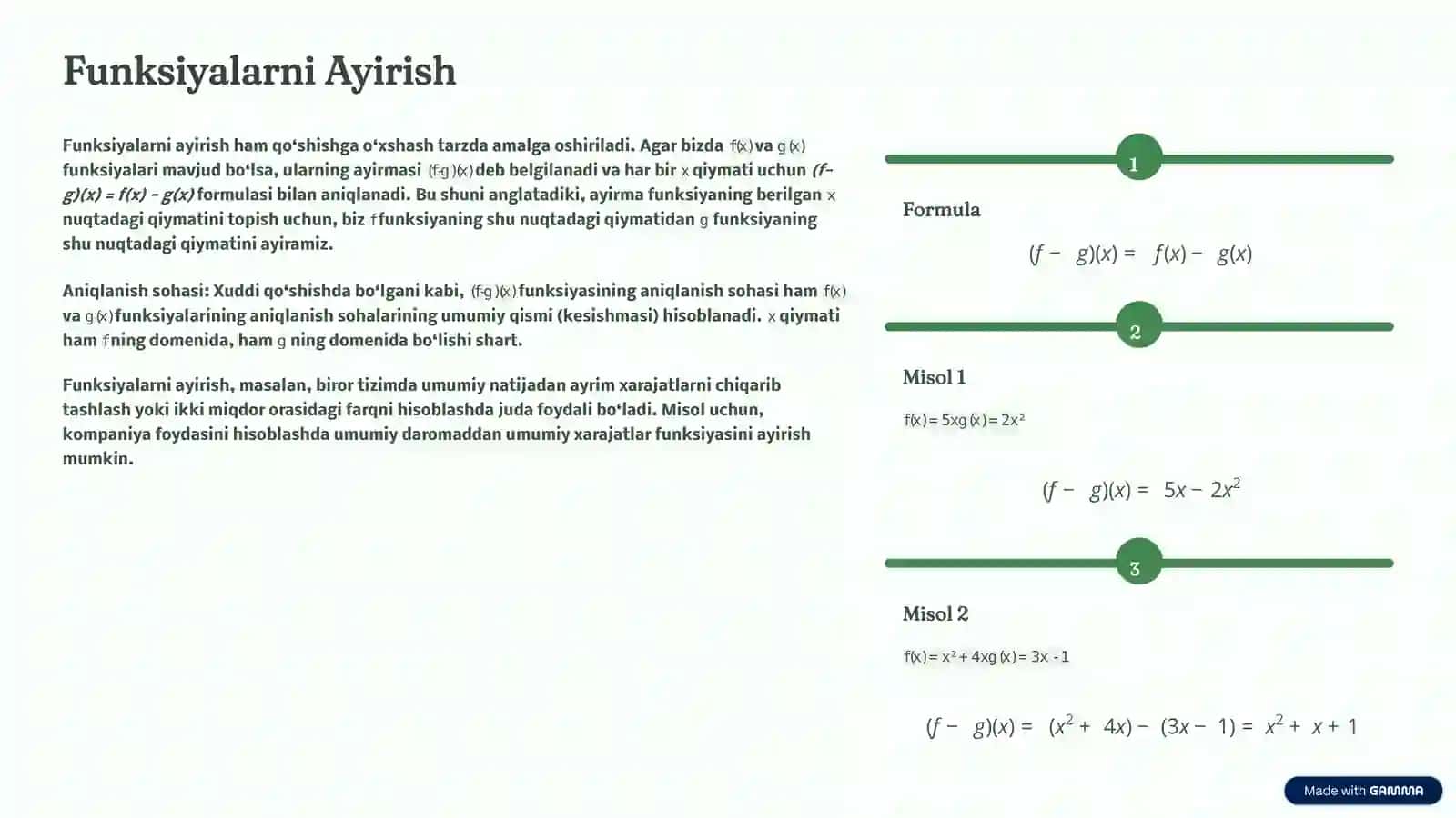 Funksiyalar Ustida Arifmetik Amallar 4