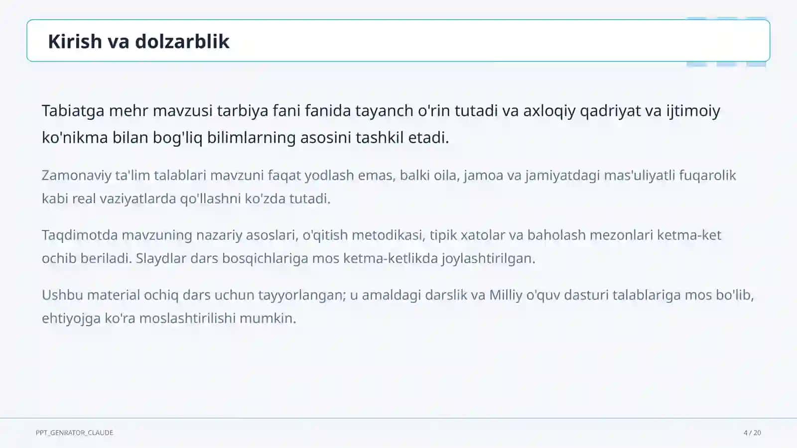 Tabiatga mehr (3-sinf) 4