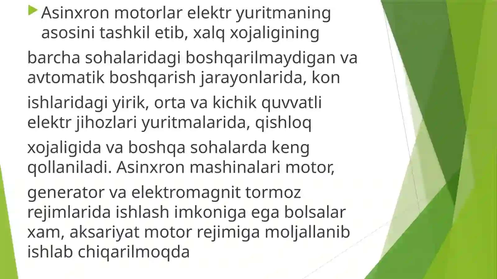 Asinxron generatorlar 4