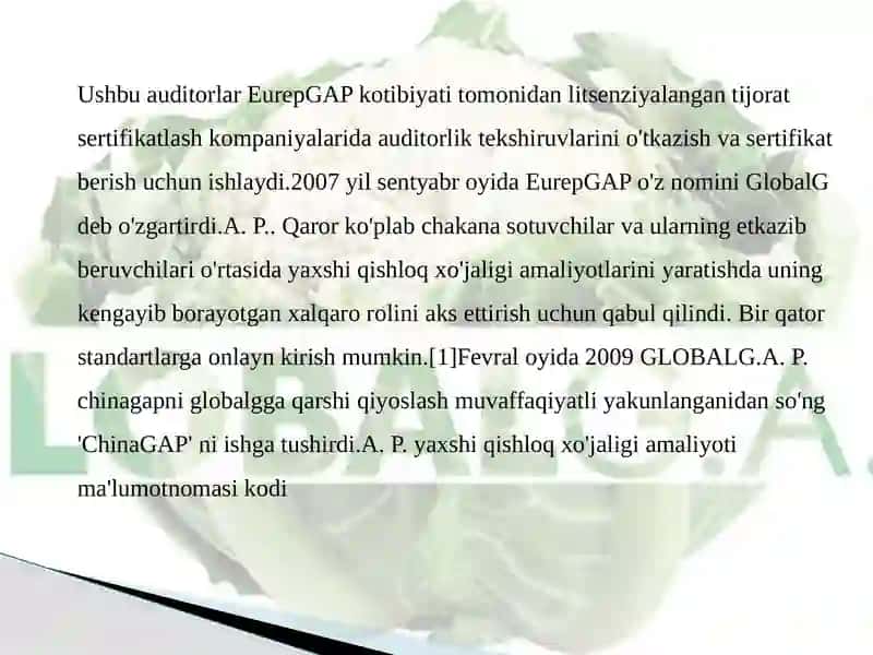 GLOBAL G.A.P. 4