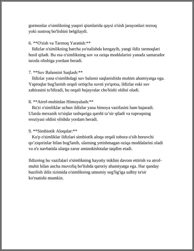 ILDIZ, POYA VA BARG TUZILISHI 4