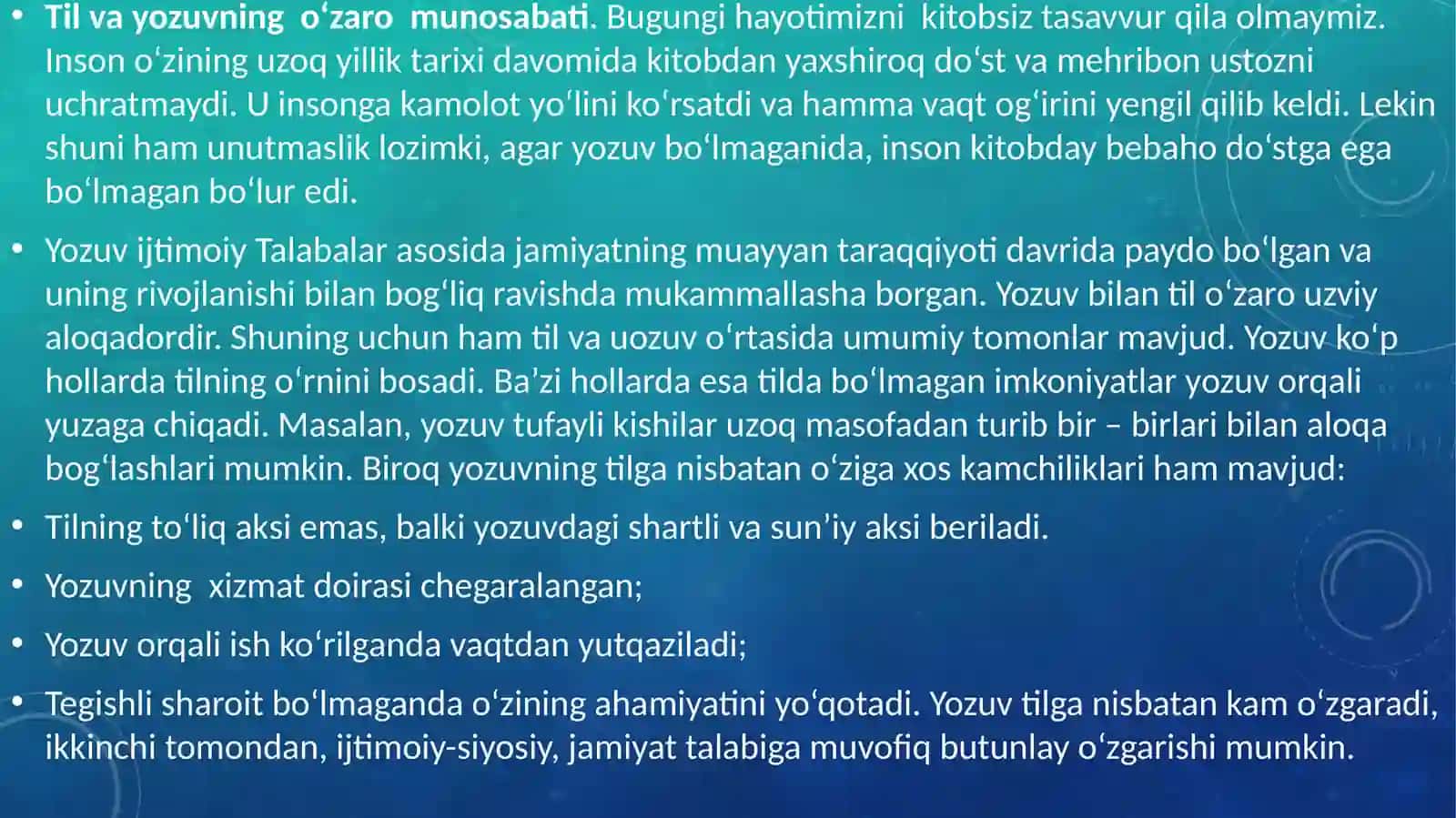 O‘zbek yozuvi va alifbo tarixi haqida ma’lumot 4