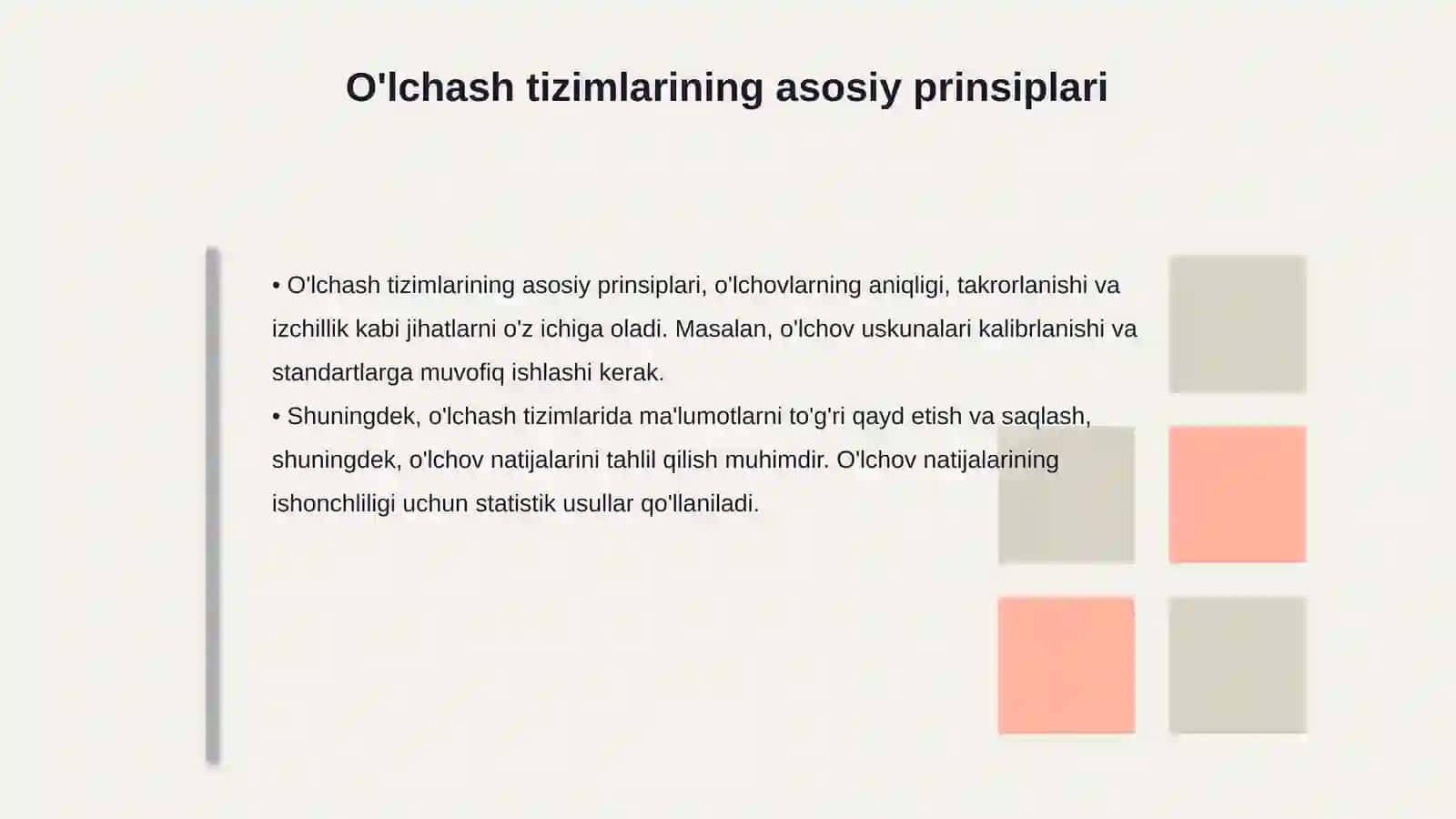 O'lchashlar birliligini ta'minlash davlat tizimining umumiy qoidalari 4