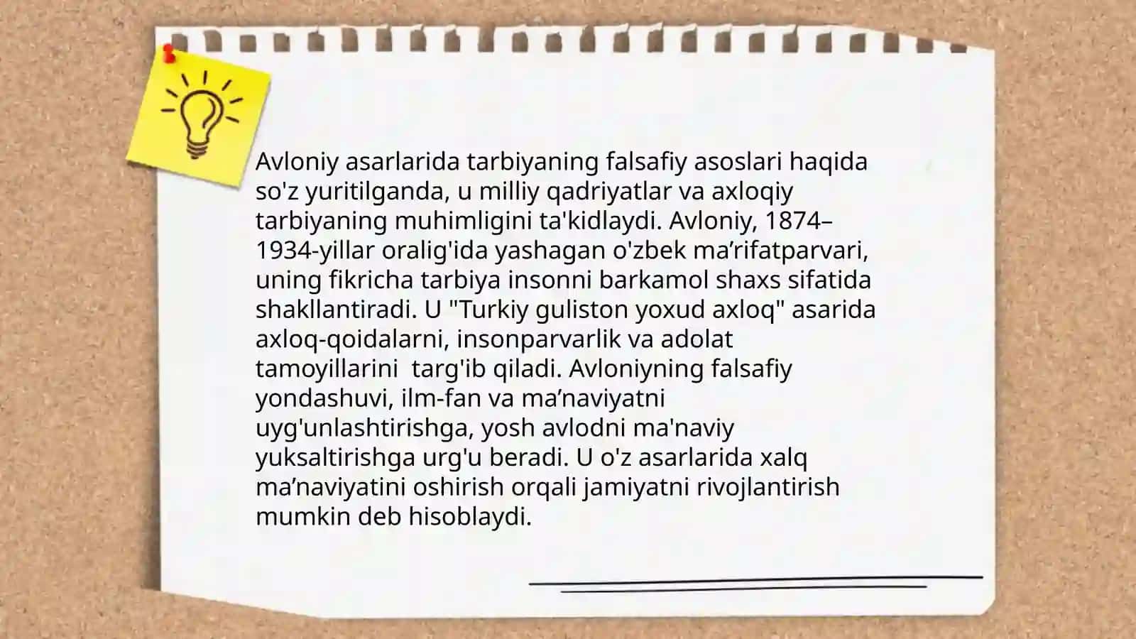 Behbudiy,A.Avloniy,H.H.Niyoziy ijodida ilgari surilgan talim tarbiyaga oid g'oyalar 4