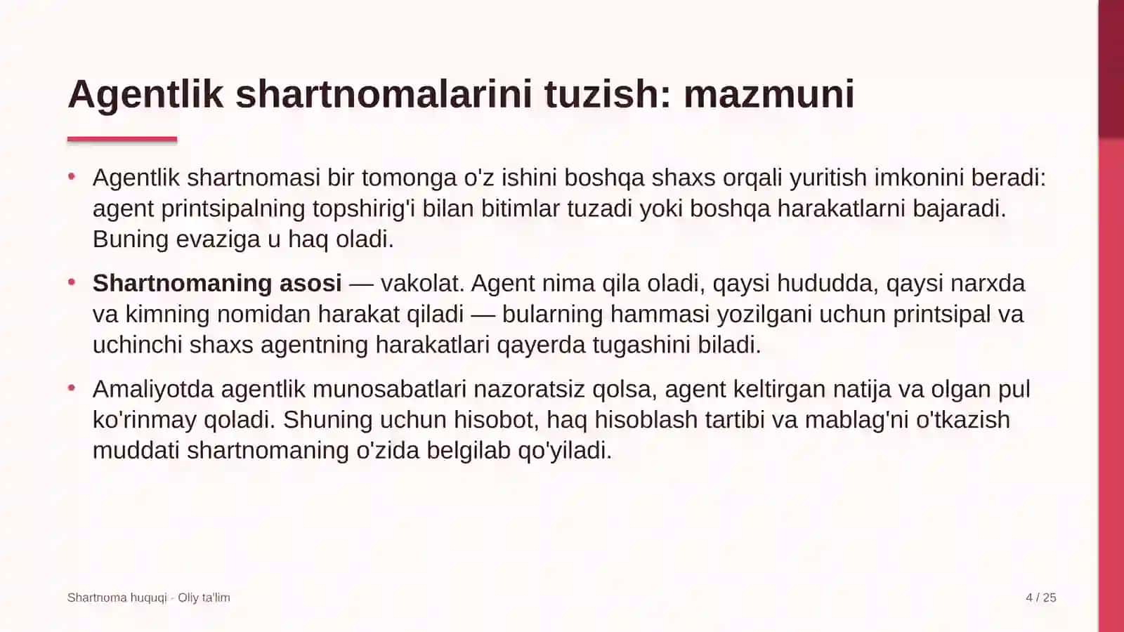elektronika do'konlarida agentlik shartnomalarini tuzish 9192 4