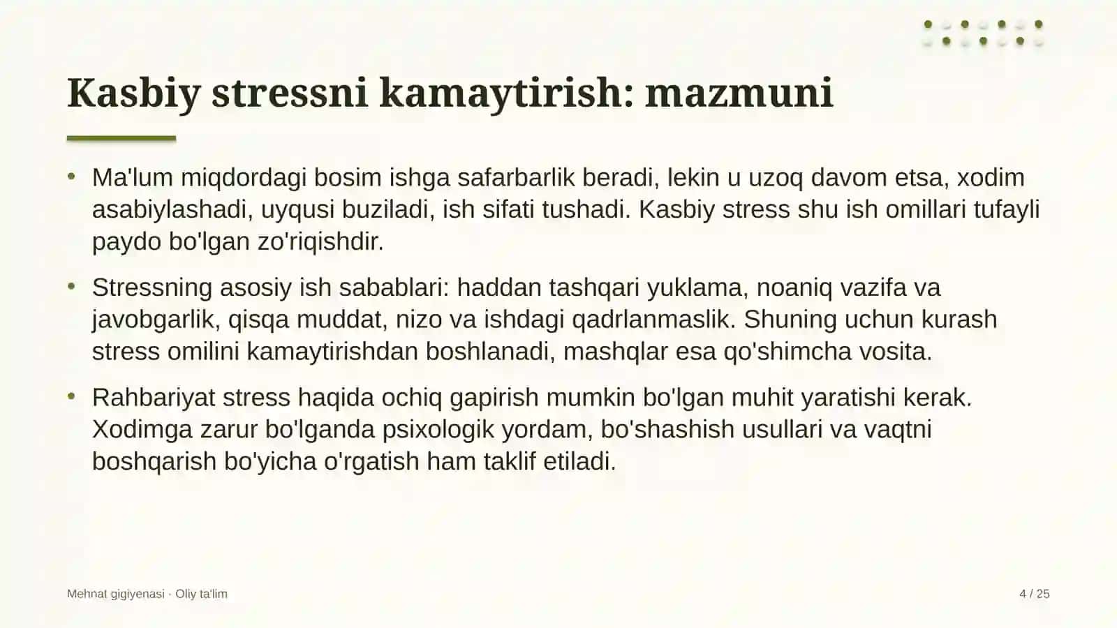 Folklor jamoalarida kasbiy stressni kamaytirish 4