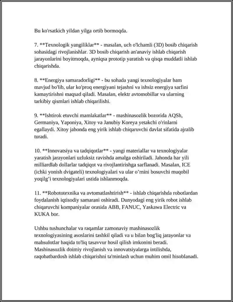 MASHINASOZLIK TEXNALOGIYASI ASOSLARI FANI 4