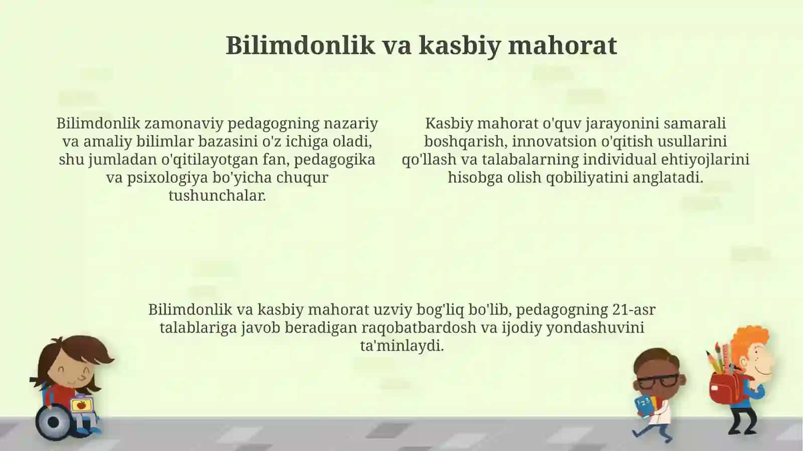 Zamonaviy pedagog shaxsi uchun qoʻyiladigan talablar 4