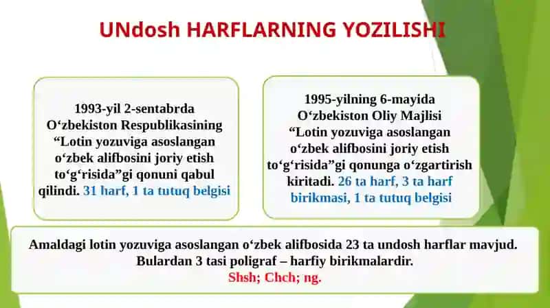 Unli va undosh harflar 4