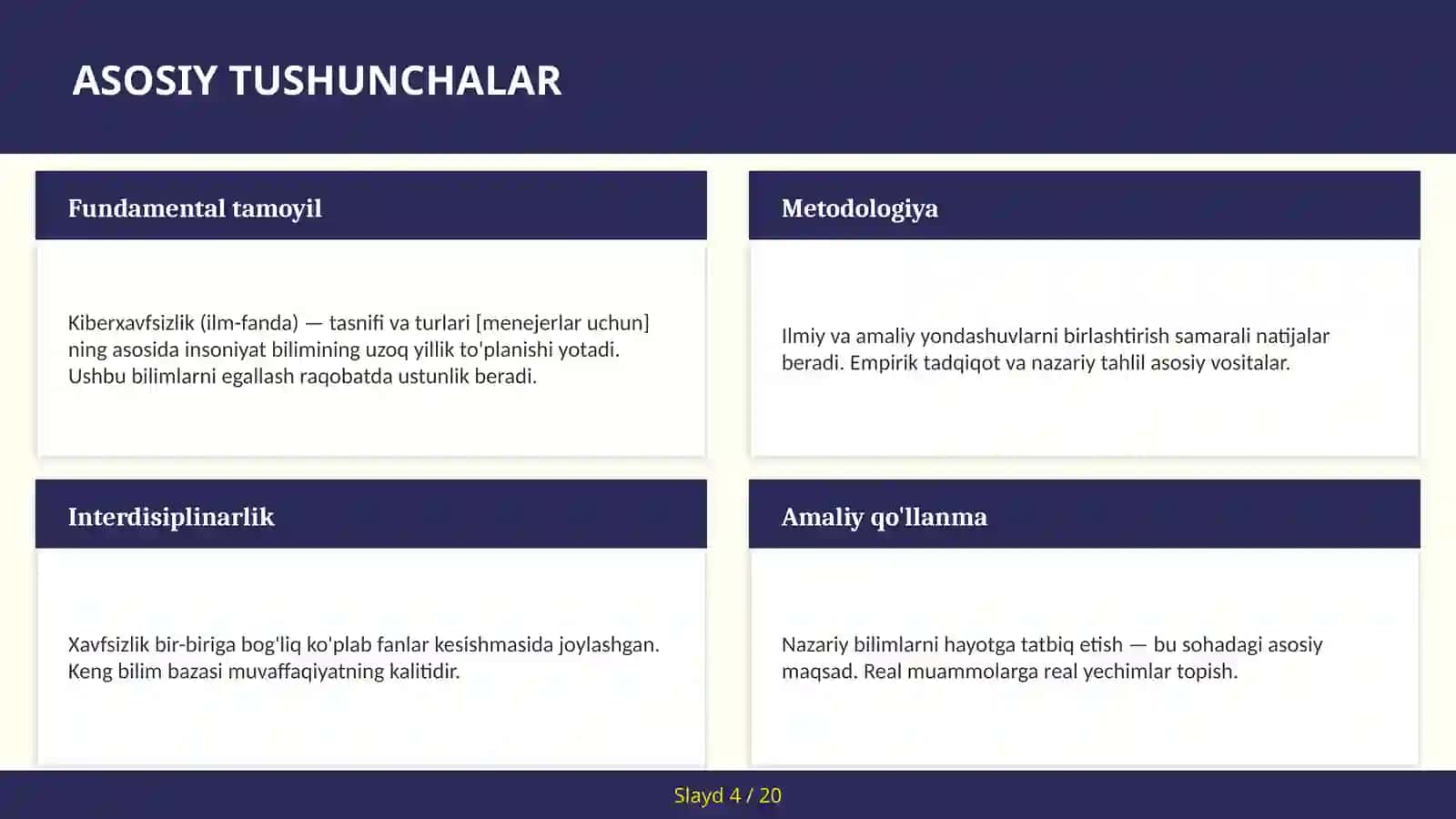 KIBERXAVFSIZLIK (ILM-FANDA) — TASNIFI VA TURLARI [MENEJERLAR UCHUN] 4