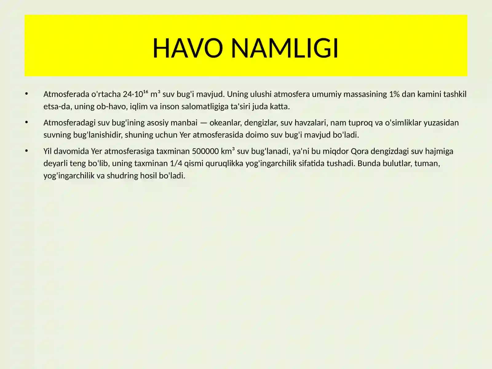 Fizika - Havo namligi (10-sinf) 4