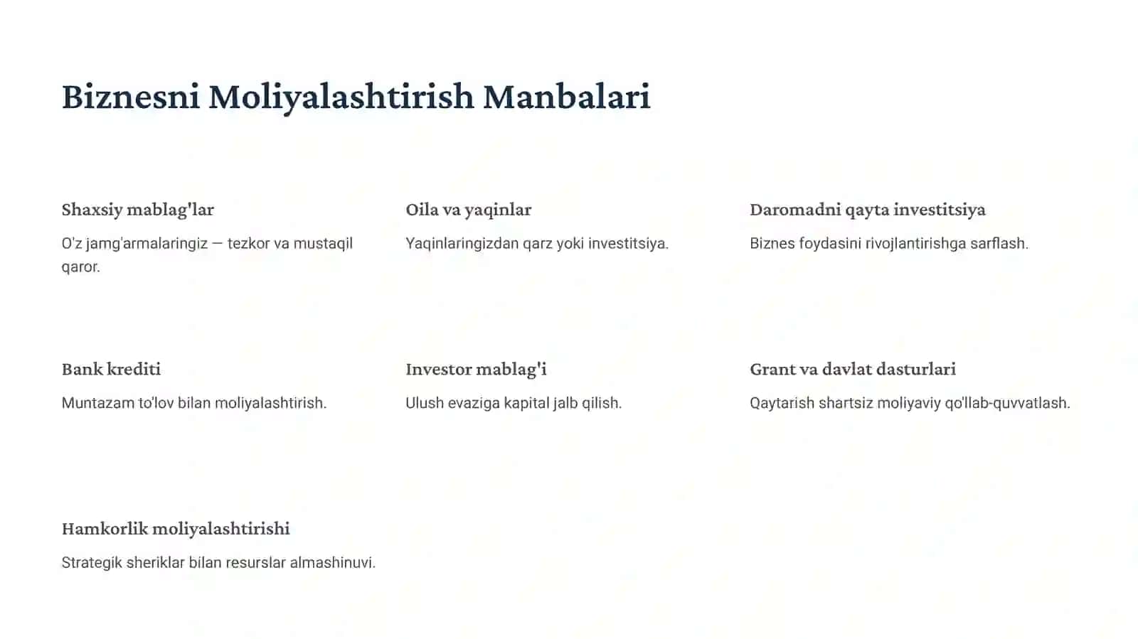 Mahsulotni Kam Xarajat Bilan Bozorda Sinab Ko'rish 4
