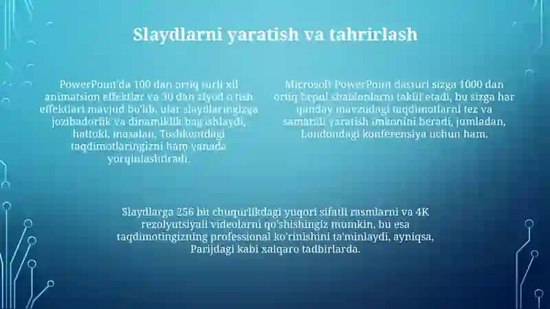 Microsoft PowerPoint dasturi 4
