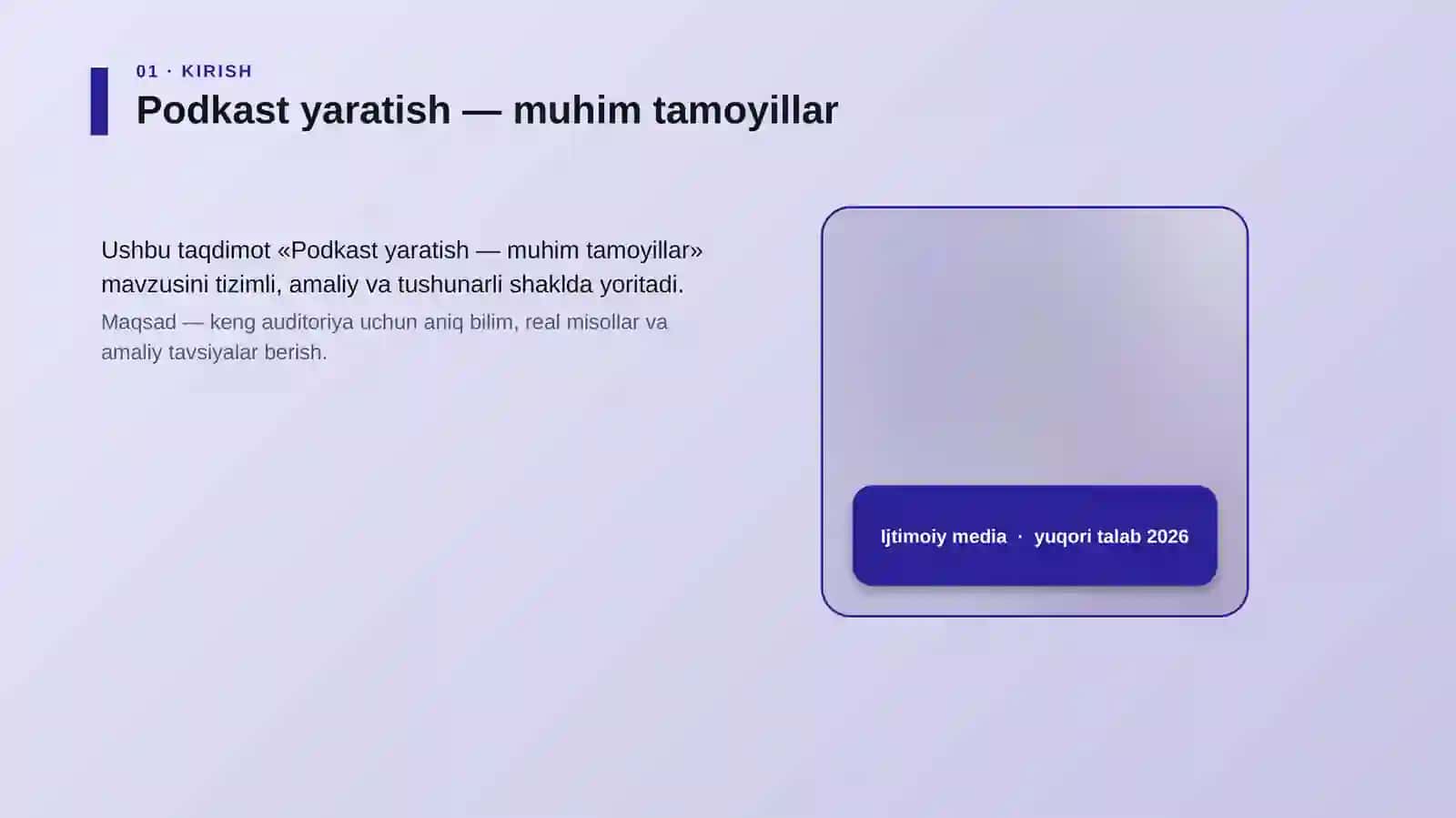 Podkast yaratish — muhim tamoyillar 4