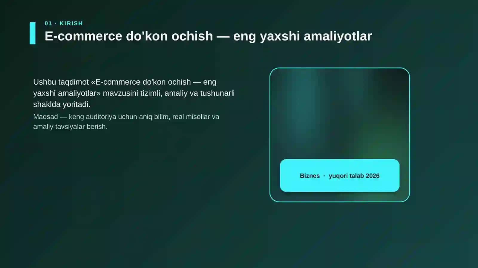 E-commerce do'kon ochish — eng yaxshi amaliyotlar 4
