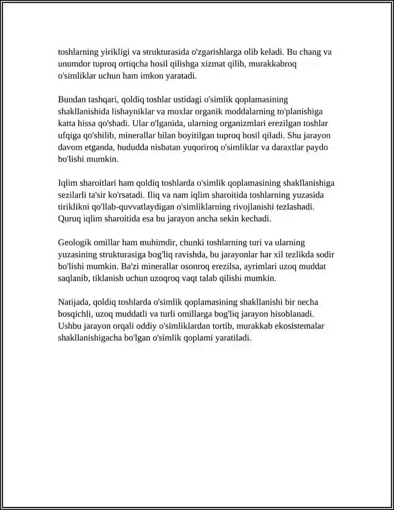 QOLDIQ TOĢLARNING ÒSIMLIKLAR QOPLAMI 4