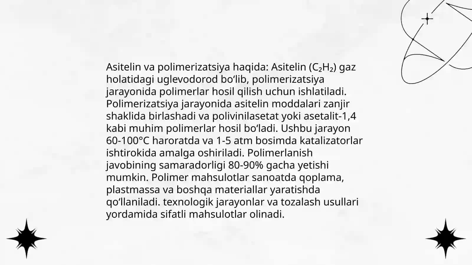 Asitelin asasida olinuvchi monomerlar 4