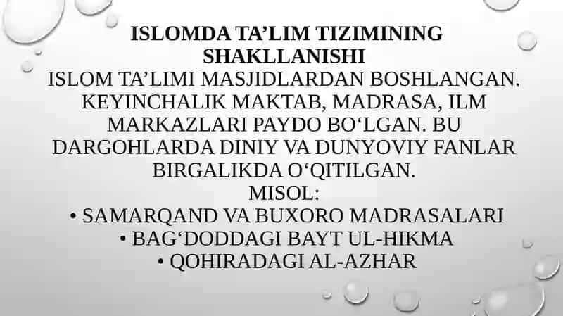 Islomda fan va ilm tushunchasi 4