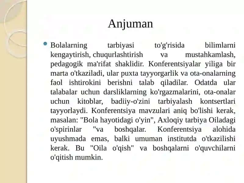 O’qituvchining ota-onalar bilan hamkorlik ishlarini samarali tashkilotish 4
