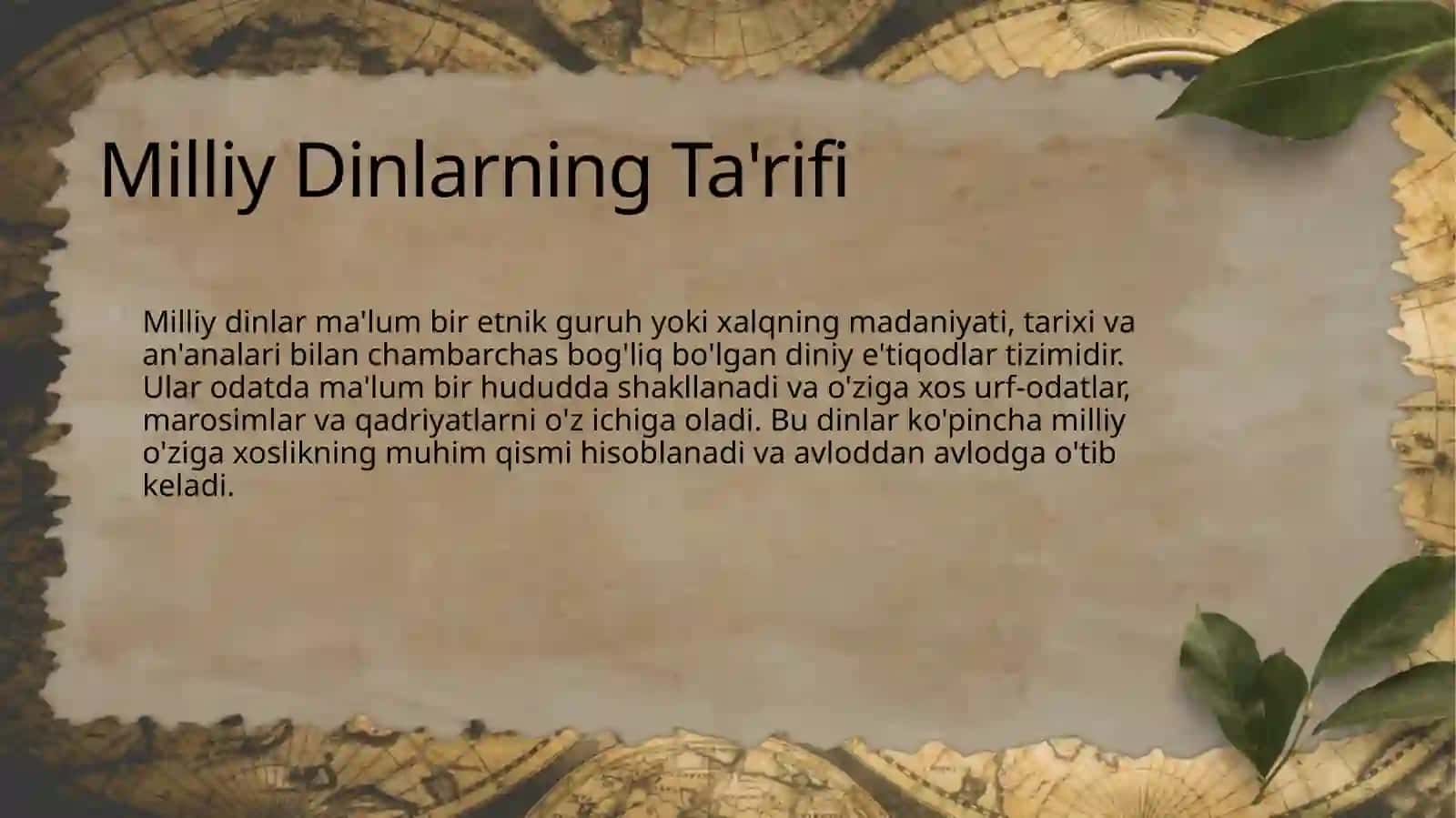 Milliy Dinlar 4