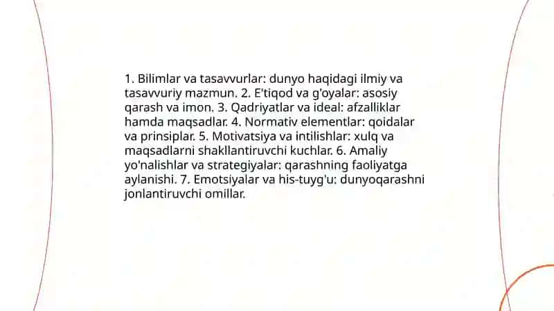 Dunyoqarashning mohiyati tuzilishi va asosiy funksiyalari 4