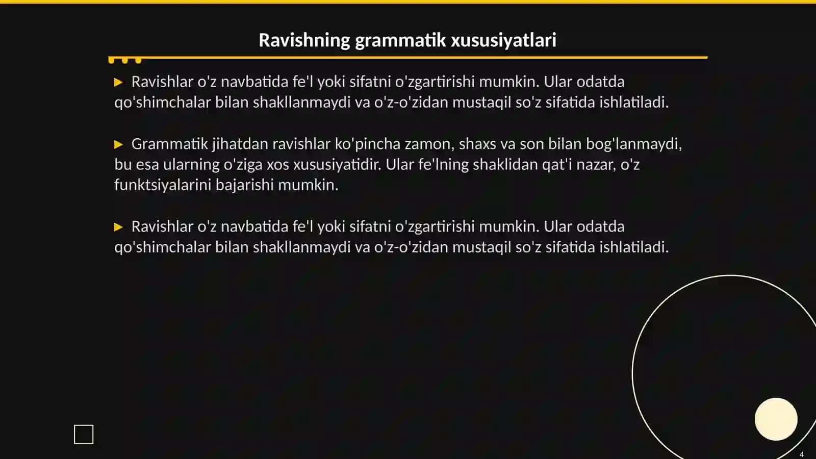 Ravish soʻz turkumi 4