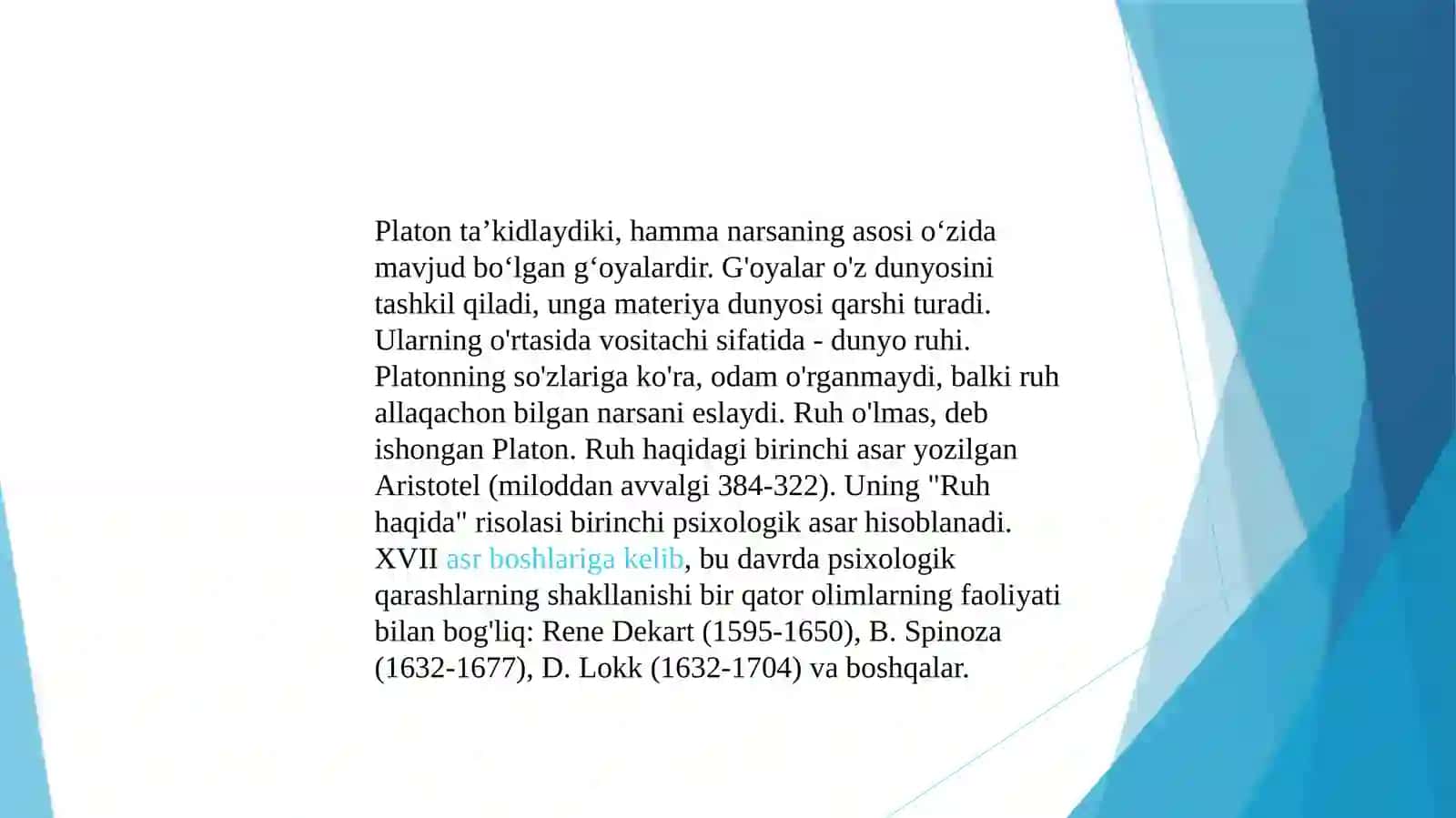 Psixologiyaning Fansifatida Rivojlanish Bosqichi 4